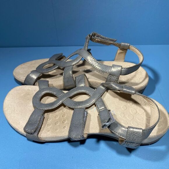 Vionic Jodie Women Size 8 Gray Comfort Walking Ergonomic Orthotic Walking Sandal - Picture 3 of 7